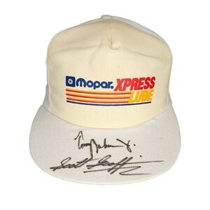 Vintage Dodge Mopar Racing Hat Mens One Size Scott Geoffrion Tommy Johnson Jr